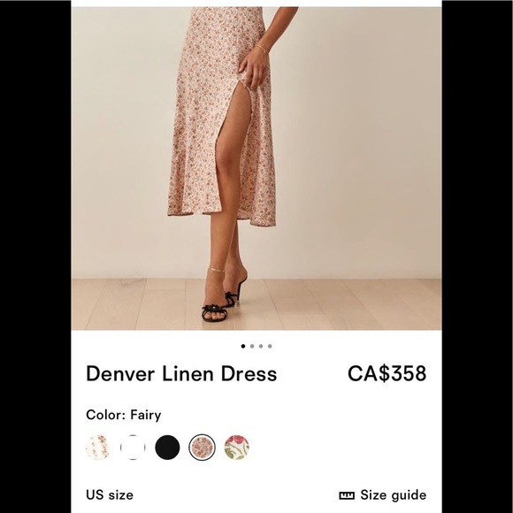 Reformation Denver linen Dress  fairy size 2 authentic - Picture 4 of 14